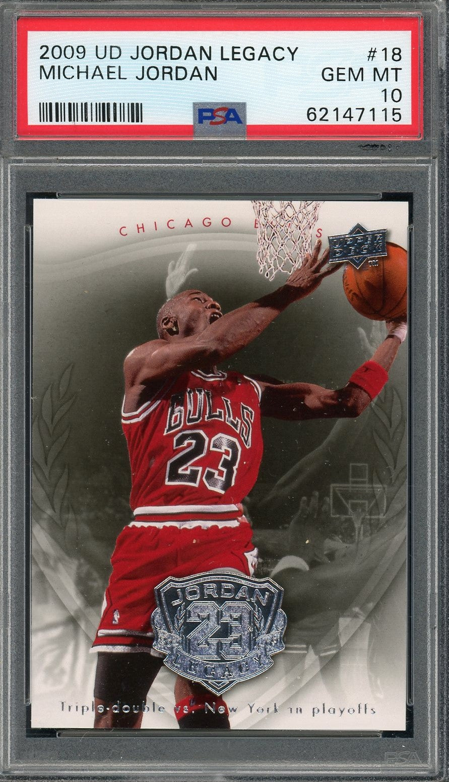 Michael Jordan 2009 Upper Deck Legacy Basketball Card #18 Graded PSA 10-Powers Sports Memorabilia