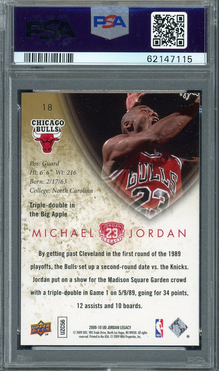 Michael Jordan 2009 Upper Deck Legacy Basketball Card #18 Graded PSA 10-Powers Sports Memorabilia