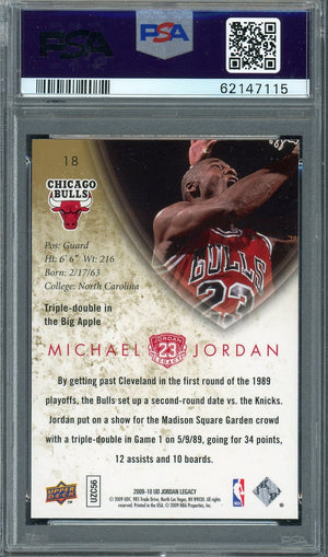 Michael Jordan 2009 Upper Deck Legacy Basketball Card #18 Graded PSA 10-Powers Sports Memorabilia