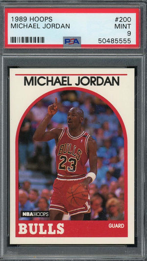 Michael Jordan 1989 Hoops Basketball Card #200 Graded PSA 9 MINT-Powers Sports Memorabilia