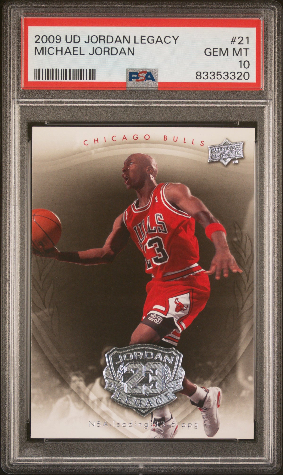 Michael Jordan 2009 Upper Deck Legacy Basketball Card #21 Graded PSA 10-Powers Sports Memorabilia