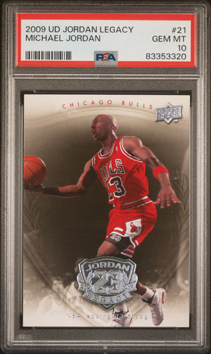Michael Jordan 2009 Upper Deck Legacy Basketball Card #21 Graded PSA 10-Powers Sports Memorabilia