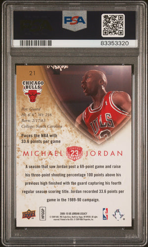Michael Jordan 2009 Upper Deck Legacy Basketball Card #21 Graded PSA 10-Powers Sports Memorabilia