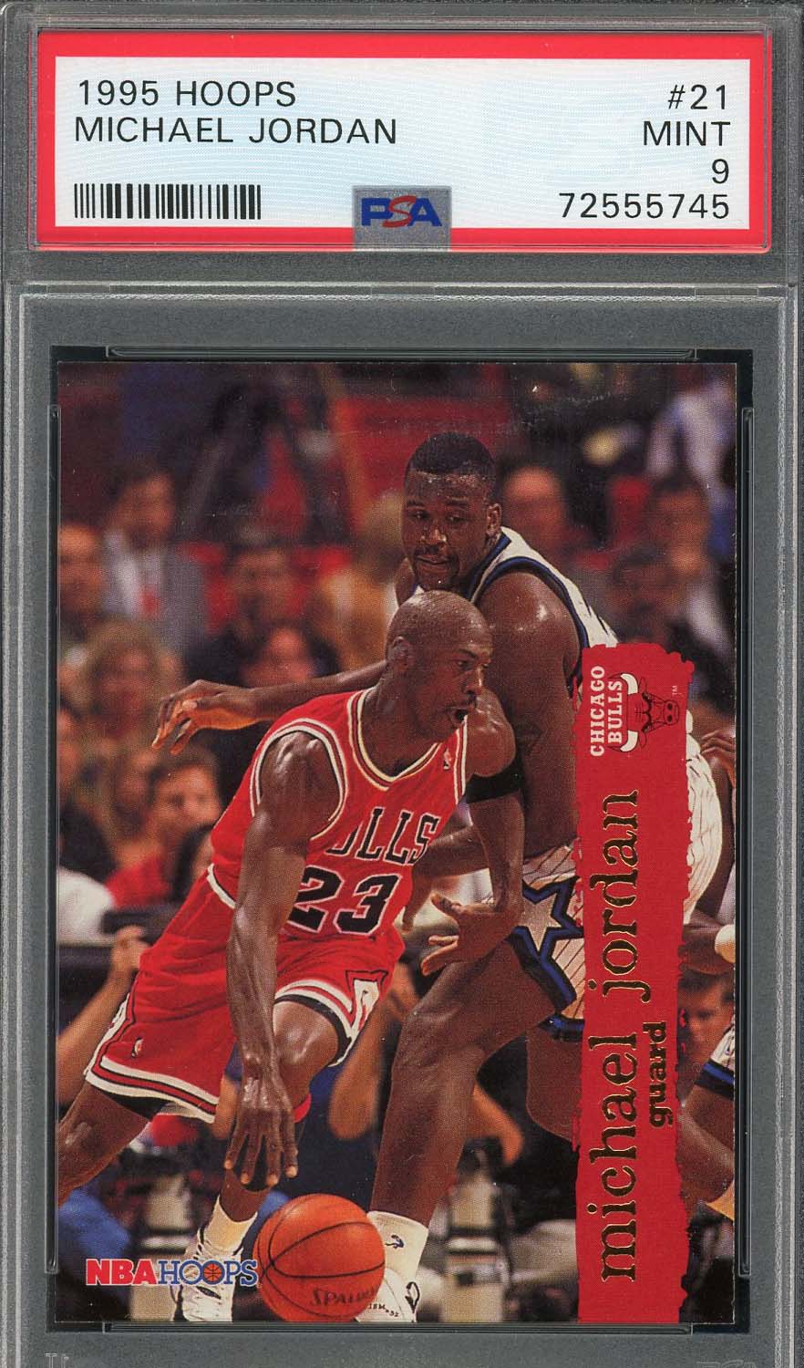 Michael Jordan 1995 Hoops Basketball Card #21 Graded PSA 9-Powers Sports Memorabilia