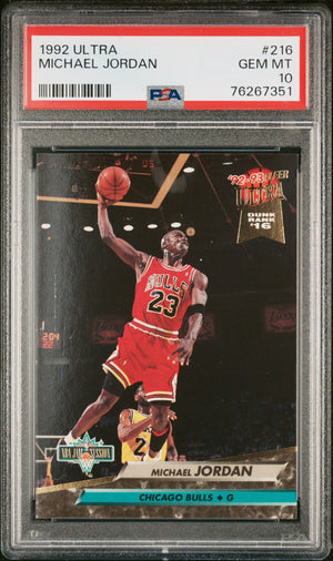 Michael Jordan 1992 Fleer Ultra Basketball Card #216 Graded PSA 10-Powers Sports Memorabilia