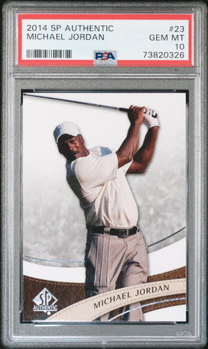 Michael Jordan 2014 Upper Deck SP Authentic Golf Card #23 Graded PSA 10-Powers Sports Memorabilia