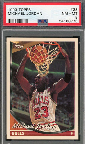 Michael Jordan 1993 Topps Basketball Card #23 Graded PSA 8-Powers Sports Memorabilia