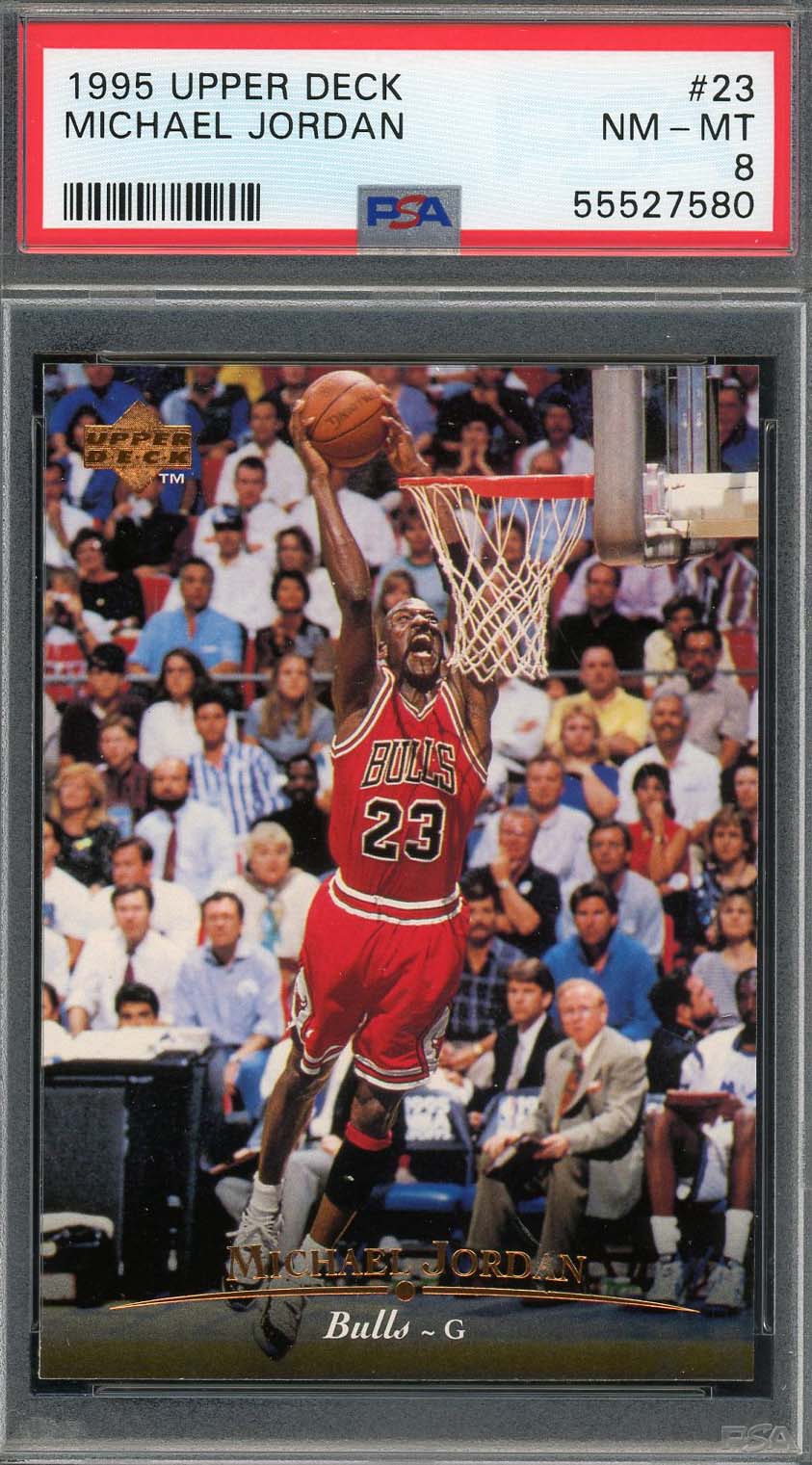 Michael Jordan 1995 Upper Deck Basketball Card #23 Graded PSA 8-Powers Sports Memorabilia
