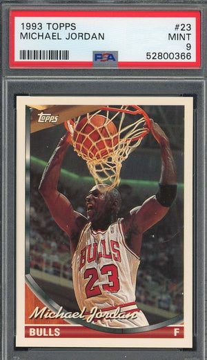 Michael Jordan 1993 Topps Basketball Card #23 Graded PSA 9-Powers Sports Memorabilia