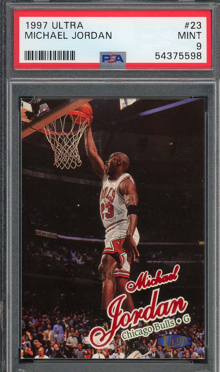 Michael Jordan 1997 Fleer Ultra Basketball Card #23 Graded PSA 9-Powers Sports Memorabilia