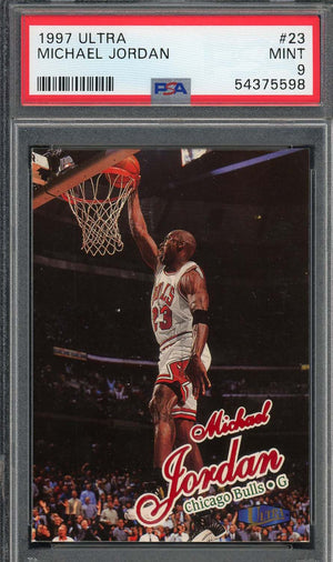 Michael Jordan 1997 Fleer Ultra Basketball Card #23 Graded PSA 9-Powers Sports Memorabilia