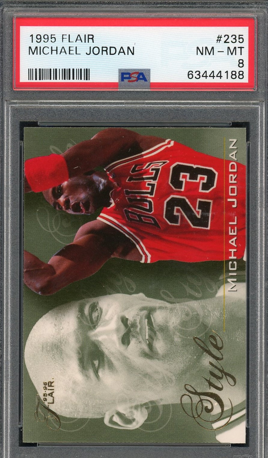 Michael Jordan 1995 Flair Basketball Card #235 Graded PSA 8-Powers Sports Memorabilia