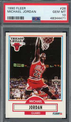 Michael Jordan 1990 Fleer Basketball Card #26 Graded PSA 10-Powers Sports Memorabilia