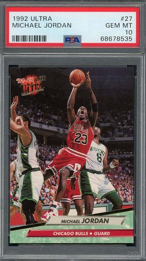 Michael Jordan 1992 Fleer Ultra Basketball Card #27 Graded PSA 10-Powers Sports Memorabilia
