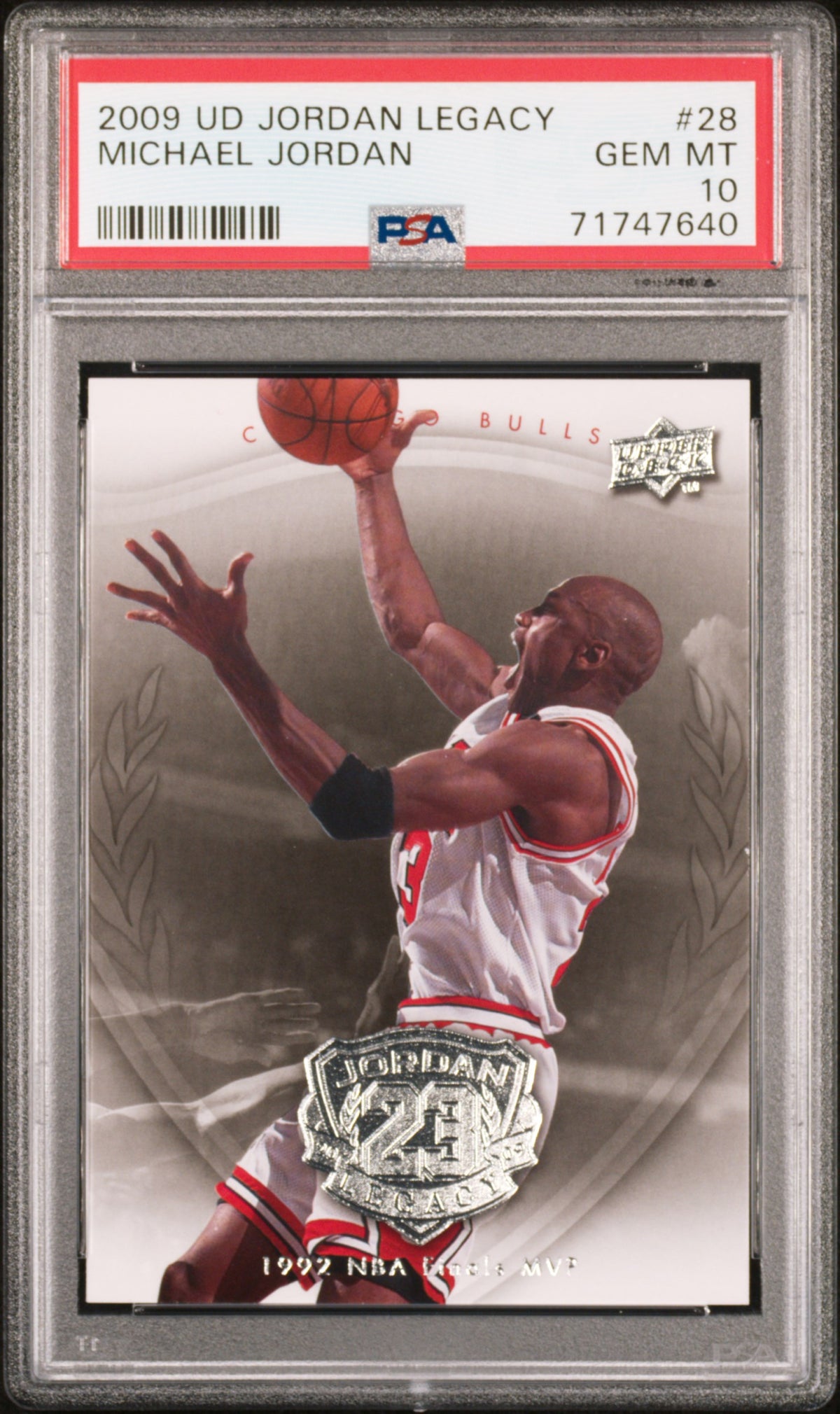Michael Jordan 2009 Upper Deck Legacy Basketball Card #28 Graded PSA 10-Powers Sports Memorabilia