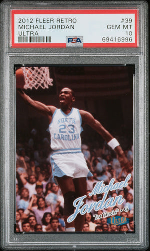 Michael Jordan 2012 Fleer Retro Ultra Basketball Card #39 Graded PSA 10-Powers Sports Memorabilia