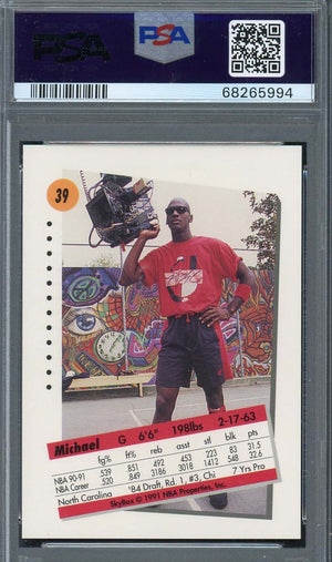 Michael Jordan 1991 Skybox Basketball Card #39 Graded PSA 10-Powers Sports Memorabilia
