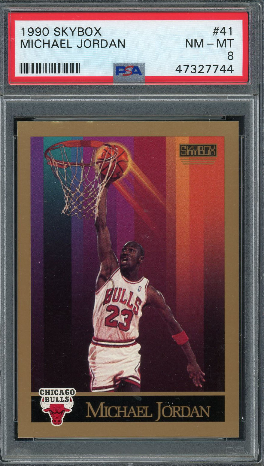 Michael Jordan 1990 Skybox Basketball Card #41 Graded PSA 8-Powers Sports Memorabilia