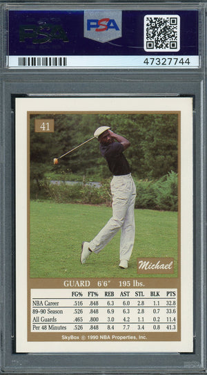 Michael Jordan 1990 Skybox Basketball Card #41 Graded PSA 8-Powers Sports Memorabilia