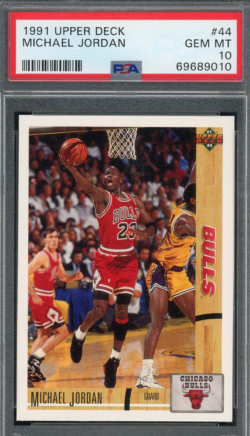 Michael Jordan 1991 Upper Deck Basketball Card #44 Graded PSA 10-Powers Sports Memorabilia
