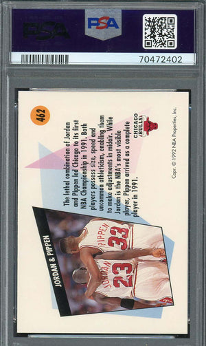 Michael Jordan Scottie Pippen 1991 Skybox Basketball Card #462 Graded PSA 10-Powers Sports Memorabilia