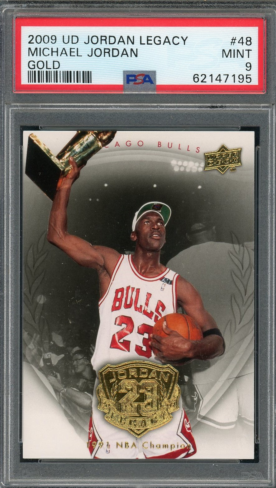 Michael Jordan 2009 Upper Deck Legacy Gold Basketball Card #48 Graded PSA 9-Powers Sports Memorabilia