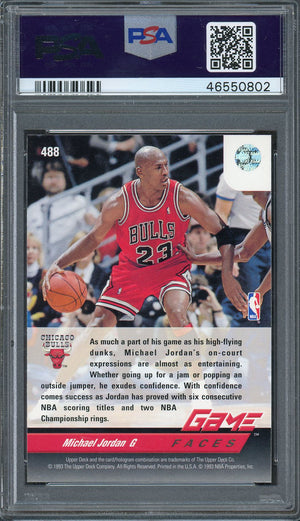 Michael Jordan 1992 Upper Deck Basketball Card #488 Graded PSA 8-Powers Sports Memorabilia