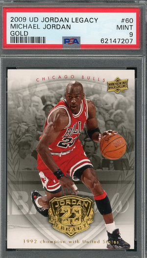 Michael Jordan 2009 Upper Deck Legacy Gold Basketball Card #60 Graded PSA 9-Powers Sports Memorabilia