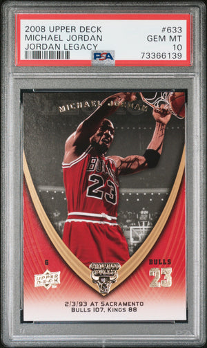Michael Jordan 2008 Upper Deck Legacy Basketball Card #633 Graded PSA 10-Powers Sports Memorabilia