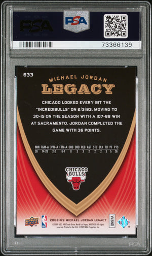 Michael Jordan 2008 Upper Deck Legacy Basketball Card #633 Graded PSA 10-Powers Sports Memorabilia