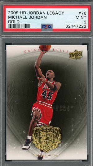 Michael Jordan 2009 Upper Deck Legacy Gold Basketball Card #76 Graded PSA 9-Powers Sports Memorabilia