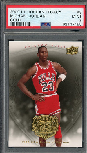 Michael Jordan 2009 Upper Deck Legacy Gold Basketball Card #8 Graded PSA 9-Powers Sports Memorabilia