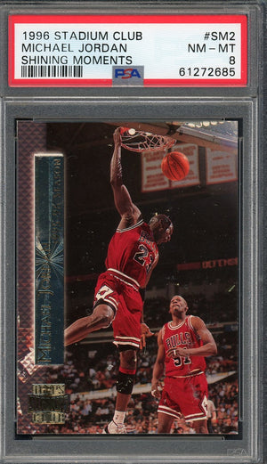 Michael Jordan 1996 Topps Stadium Club Basketball Card #SM2 Graded PSA 8-Powers Sports Memorabilia