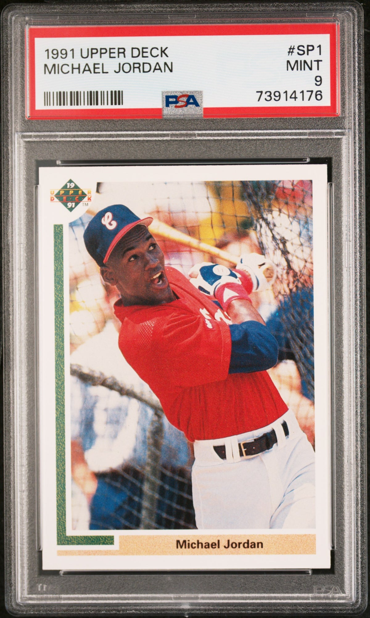 Michael Jordan 1991 Upper Deck Baseball Card #SP1 Graded PSA 9-Powers Sports Memorabilia