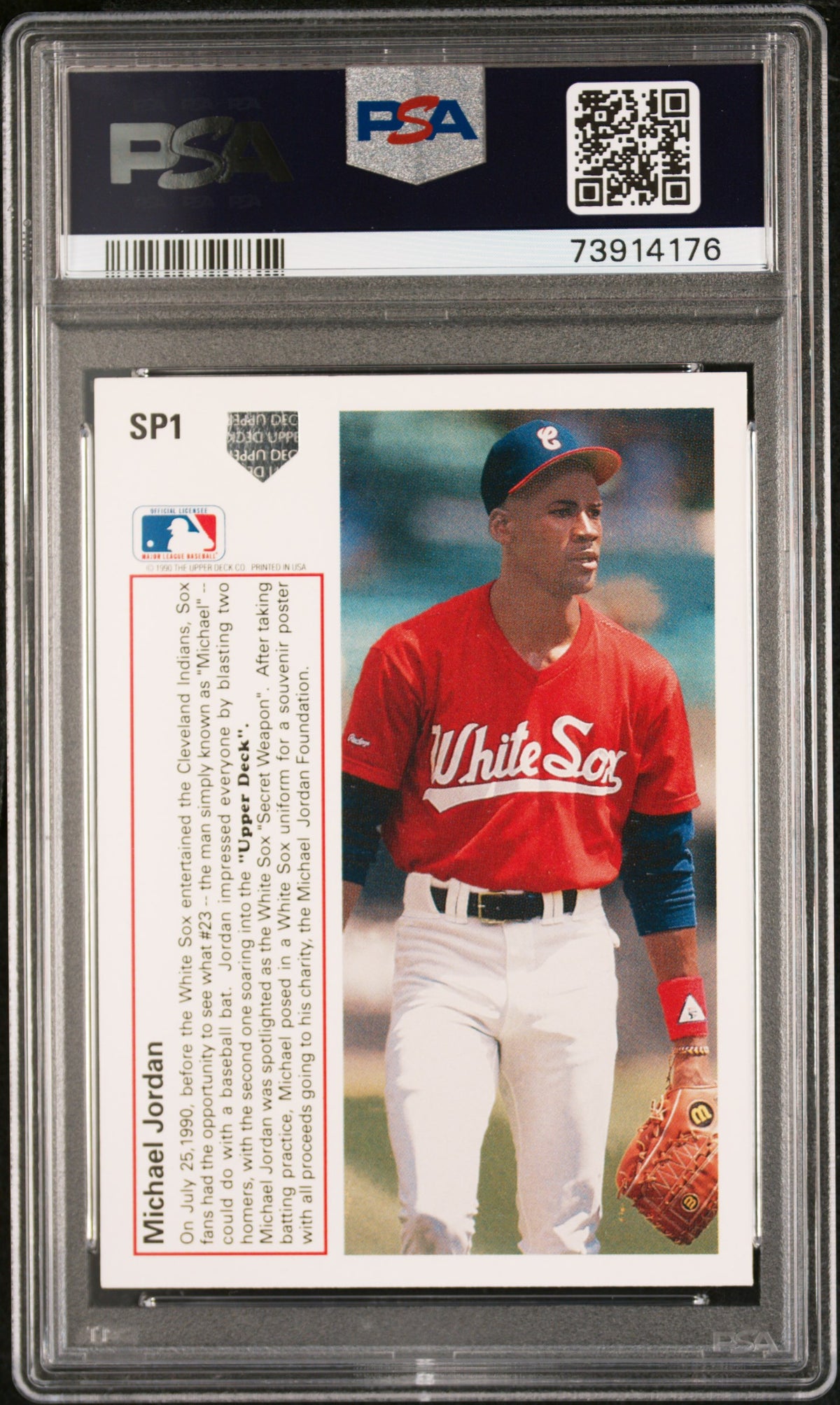 Michael Jordan 1991 Upper Deck Baseball Card #SP1 Graded PSA 9-Powers Sports Memorabilia
