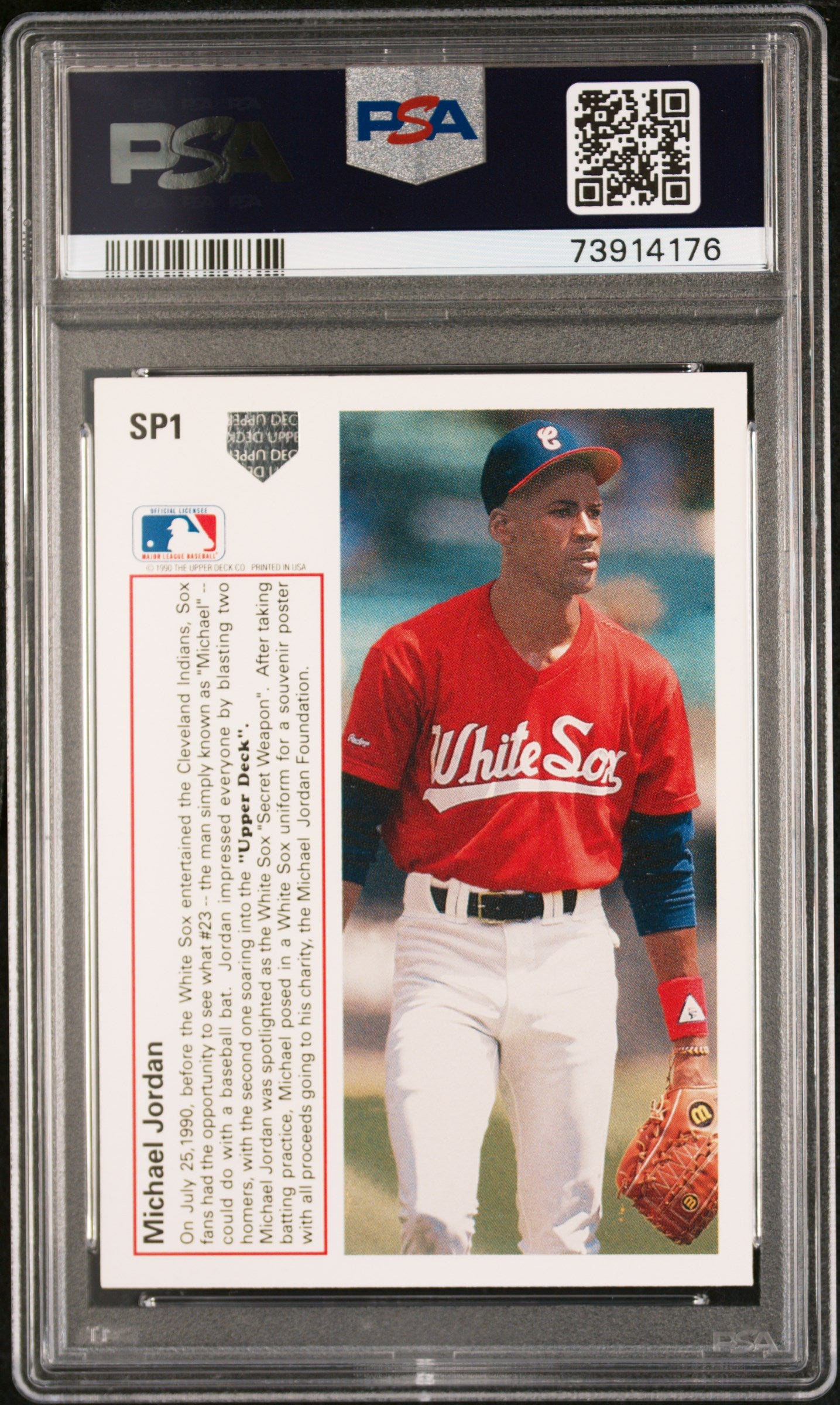 Michael Jordan 1991 Upper Deck Baseball Card #SP1 Graded PSA 9-Powers Sports Memorabilia