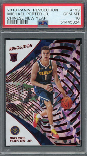 Michael Porter Jr 2018 Panini Revolution Chinese New Year Rookie Card #133 PSA 10-Powers Sports Memorabilia