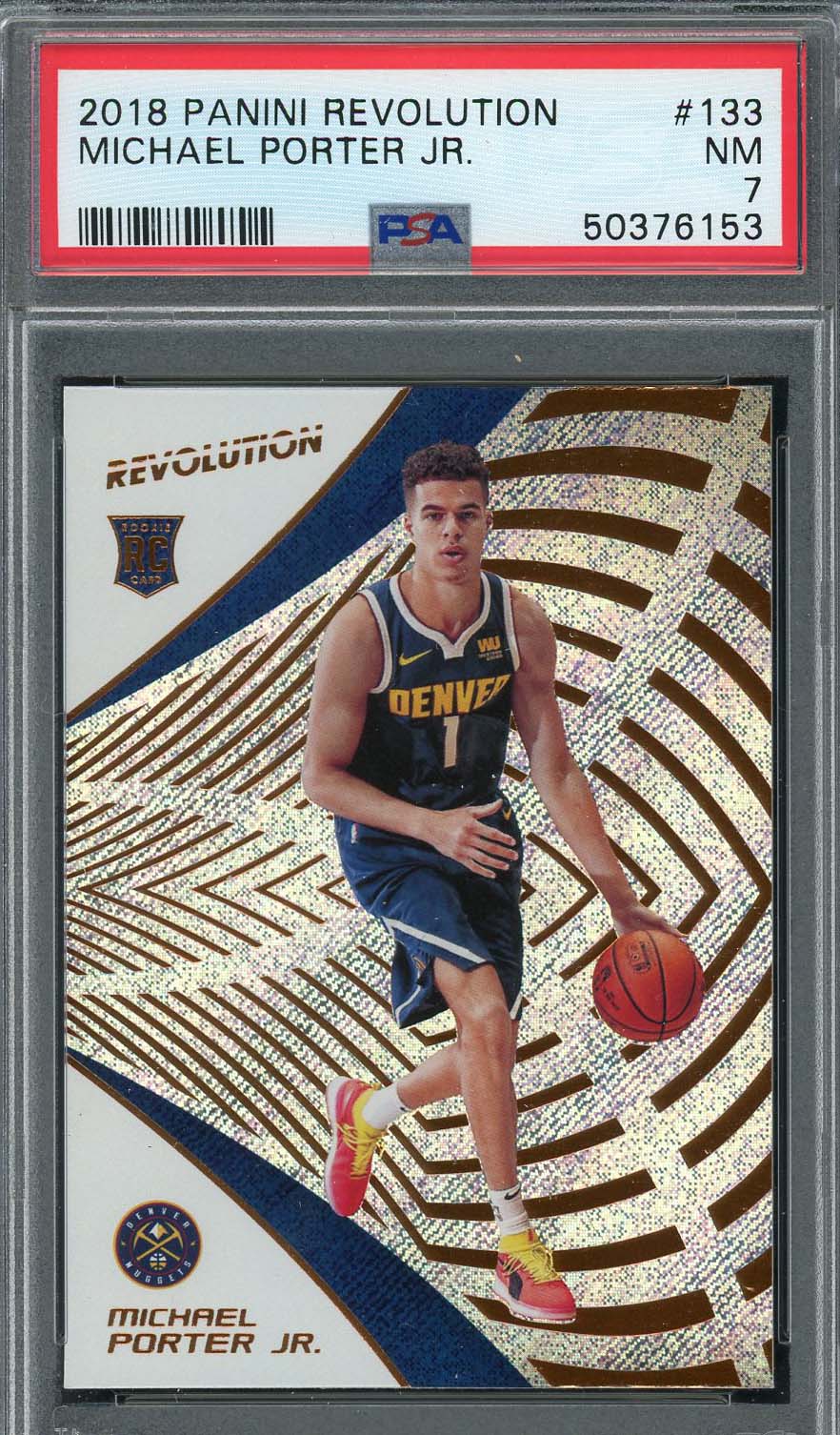 Michael Porter Jr 2018 Panini Revolution Basketball Rookie Card RC #133 Graded PSA 7-Powers Sports Memorabilia