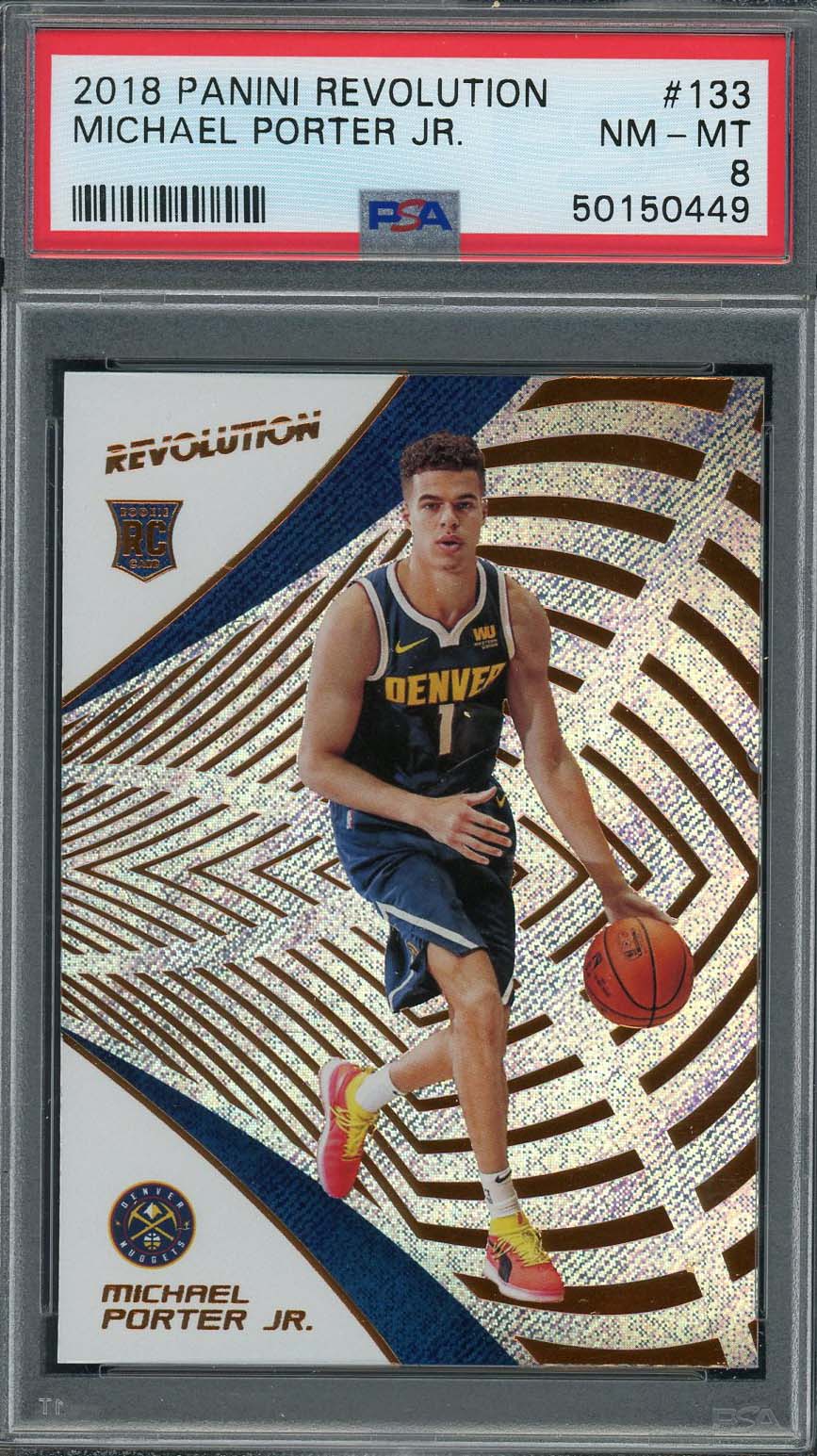 Michael Porter Jr 2018 Panini Revolution Basketball Rookie Card RC #133 Graded PSA 8-Powers Sports Memorabilia