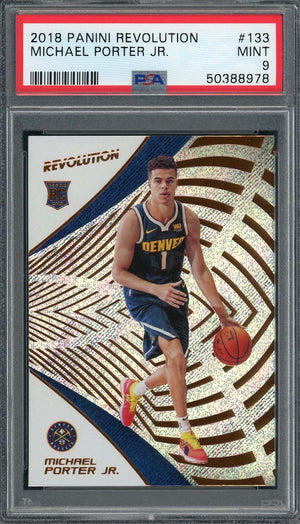 Michael Porter Jr 2018 Panini Revolution Basketball Rookie Card RC #133 Graded PSA 9 MINT-Powers Sports Memorabilia