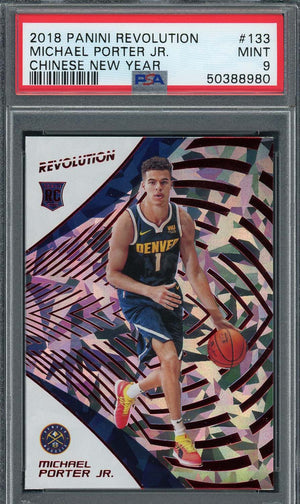 Michael Porter Jr 2018 Panini Revolution Chinese New Year Basketball Rookie Card RC #133 Graded PSA 9 MINT-Powers Sports Memorabilia
