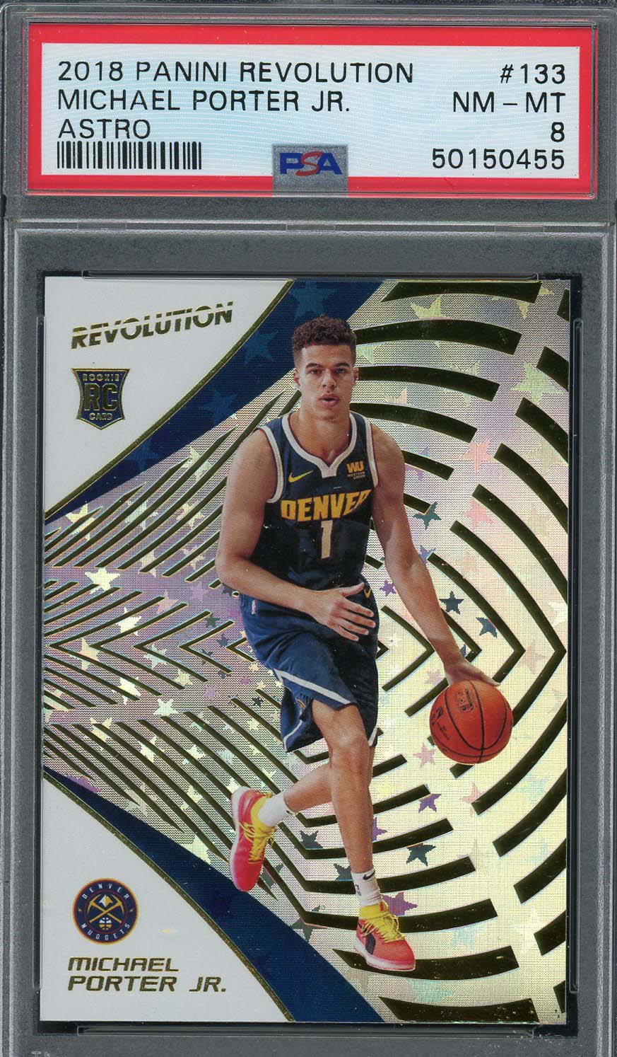 Michael Porter Jr 2018 Panini Revolution Astro Rookie Card RC #133 Graded PSA 8-Powers Sports Memorabilia