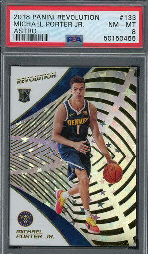 Michael Porter Jr 2018 Panini Revolution Astro Rookie Card RC #133 Graded PSA 8-Powers Sports Memorabilia