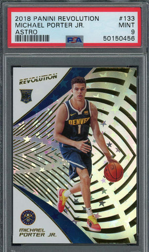 Michael Porter Jr 2018 Panini Revolution Astro Rookie Card RC #133 Graded PSA 9-Powers Sports Memorabilia