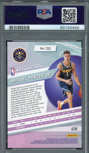 Michael Porter Jr 2018 Panini Revolution Astro Rookie Card RC #133 Graded PSA 9-Powers Sports Memorabilia