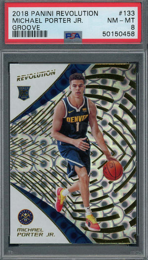 Michael Porter Jr 2018 Panini Revolution Groove Rookie Card RC #133 Graded PSA 8-Powers Sports Memorabilia