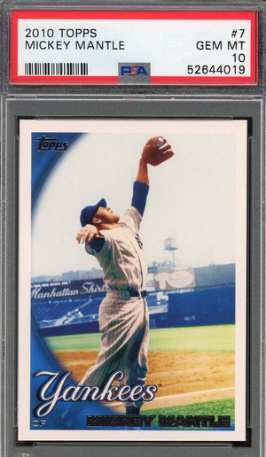 Mickey Mantle 2010 Topps Baseball Card #7 Graded PSA 10-Powers Sports Memorabilia