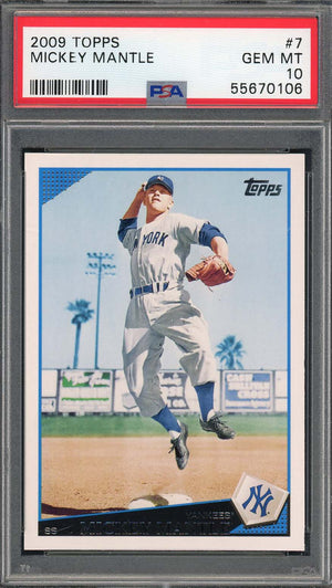 Mickey Mantle 2009 Topps Baseball Card #7 Graded PSA 10-Powers Sports Memorabilia