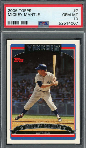 Mickey Mantle 2006 Topps Baseball Card #7 Graded PSA 10 GEM MINT