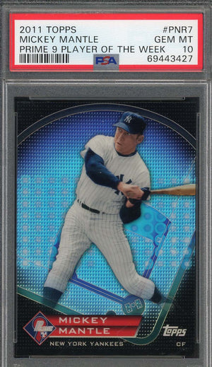 Mickey Mantle 2011 Topps Prime 9 Player Baseball Card #PNR7 Graded PSA 10